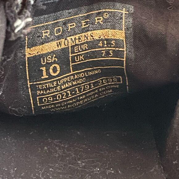 Roper Chillin black/white driving moc loafer women’s shoe size 10 - Picture 10 of 10